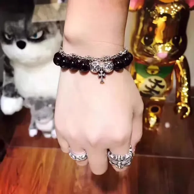 Silver Daisy Charm Link Bracelet 3