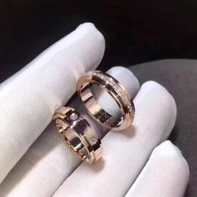 Silver Gold Stacked Band Rings Channel-Set Stones Ring 8
