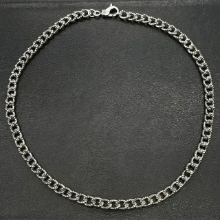 Colar Corrente Curb Chunky Prateada