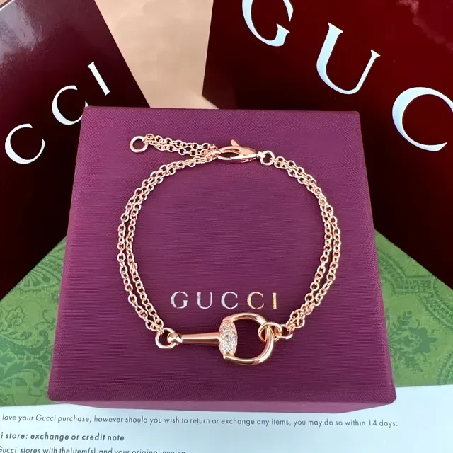 Silver-Tone Horsebit Pavé Bracelet 4