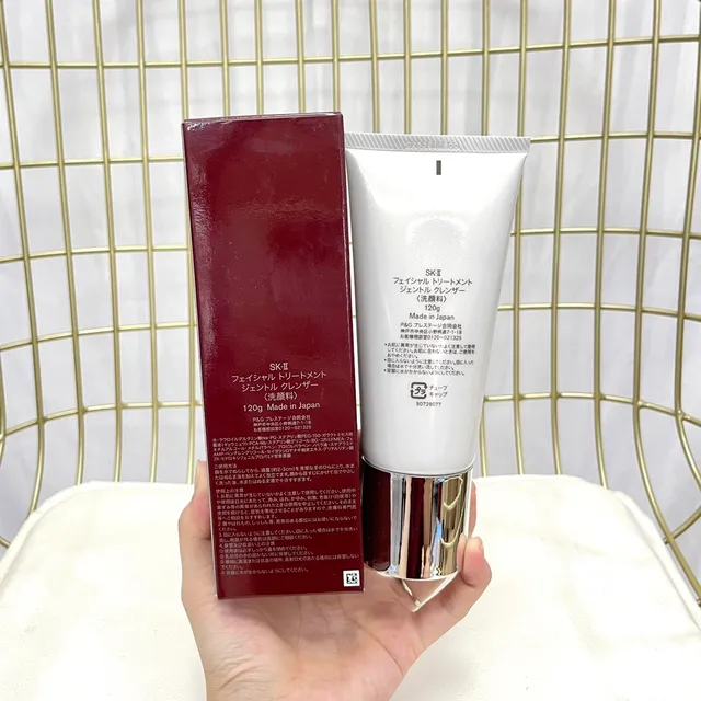 SK-II মুখের চিকিত্সা নরম ক্লিনজার সাদা রৌপ্য ম্যাট টিউব ক্রোম-ফিনিশ ক্যাপ পারফিউম 7