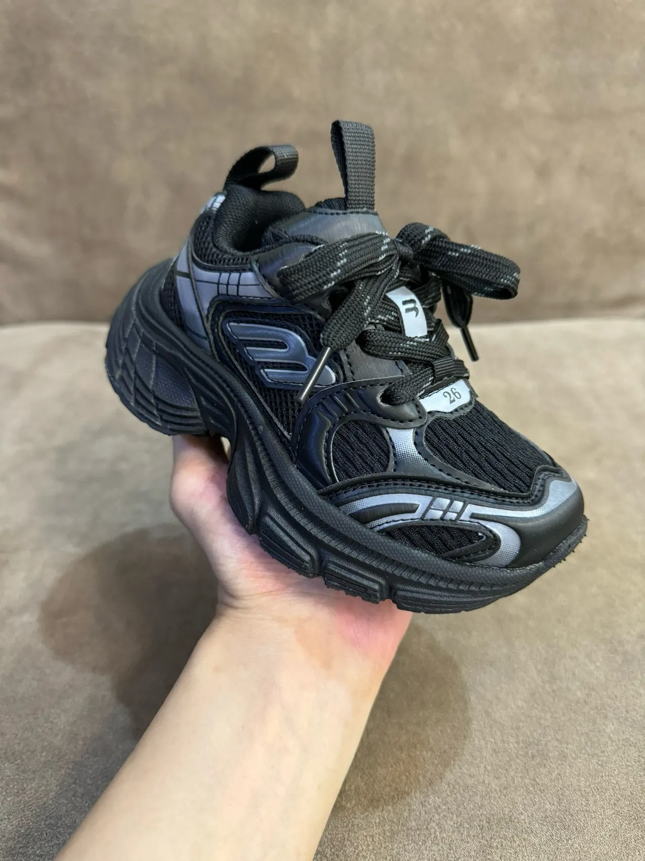 Skechers Silver Gray Sole Mesh And Synthetic Overlay Chunky Sneakers 19