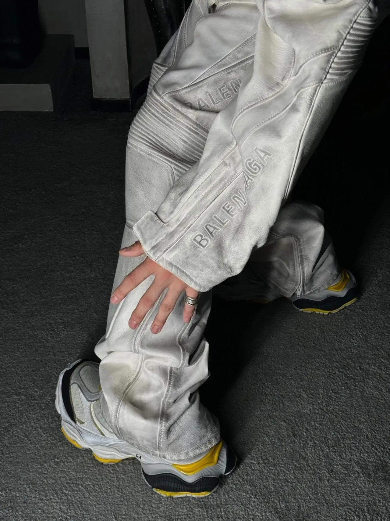 Skechers White Yellow Sole Layered Mesh And Synthetic Upper Chunky Sneakers 3