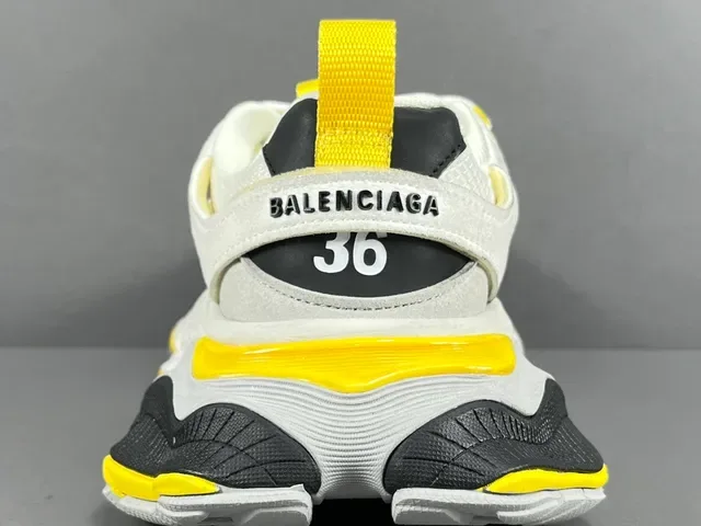 Skechers White Yellow Sole Layered Mesh And Synthetic Upper Chunky Sneakers 12