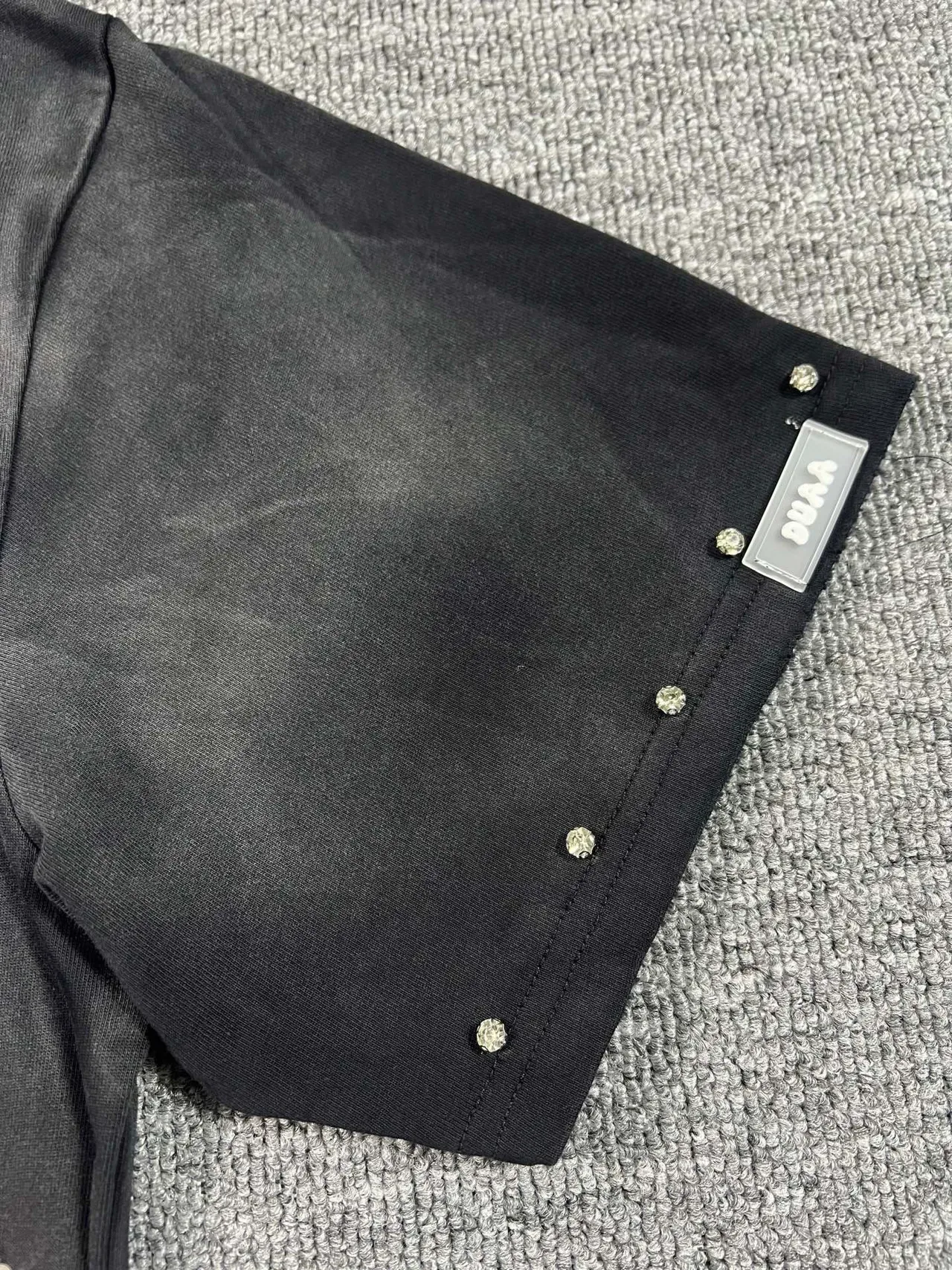Studded Washed Black Motorcycle Graphic T-Shirt 2