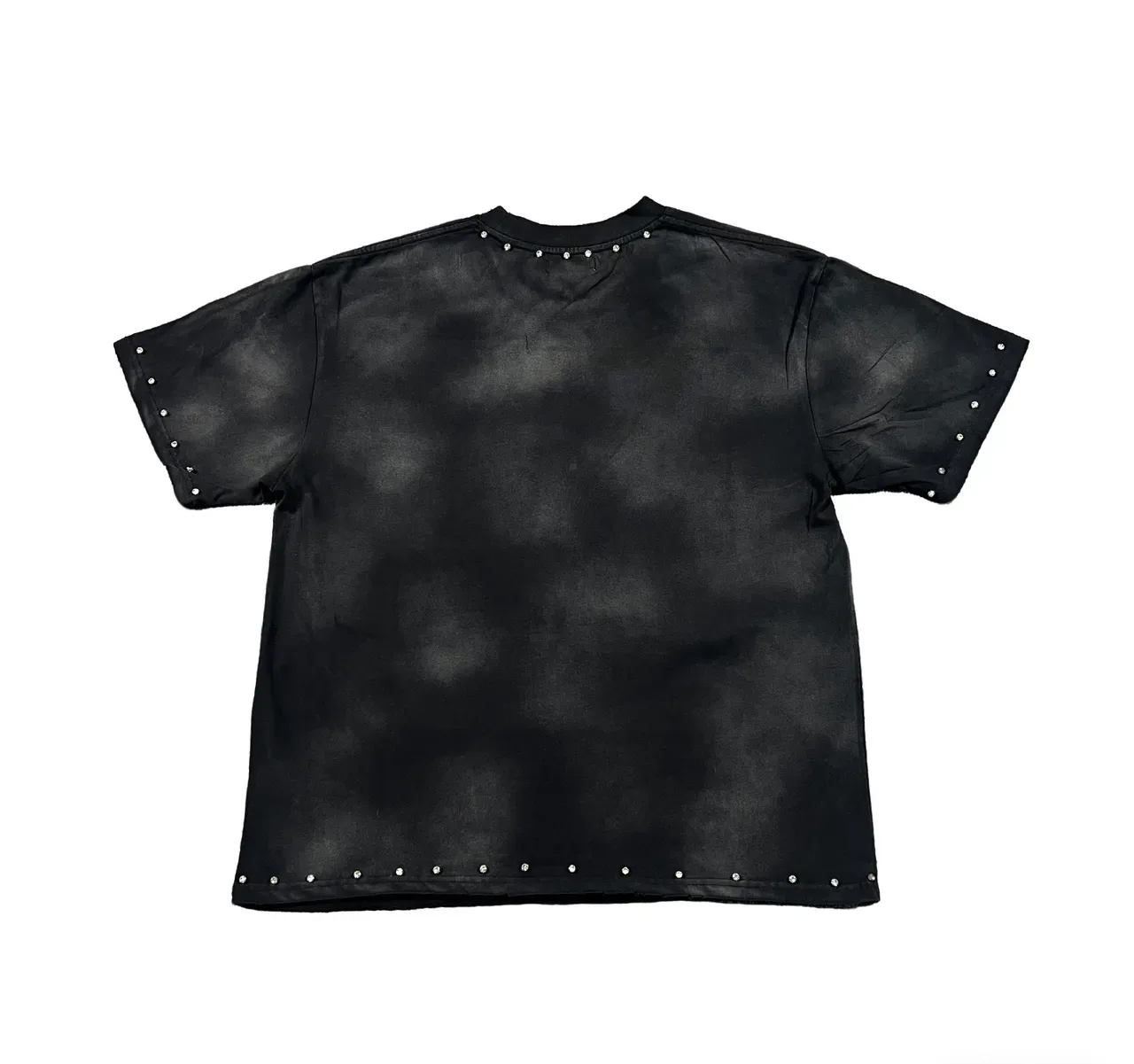 Studded Washed Black Motorcycle Graphic T-Shirt 10