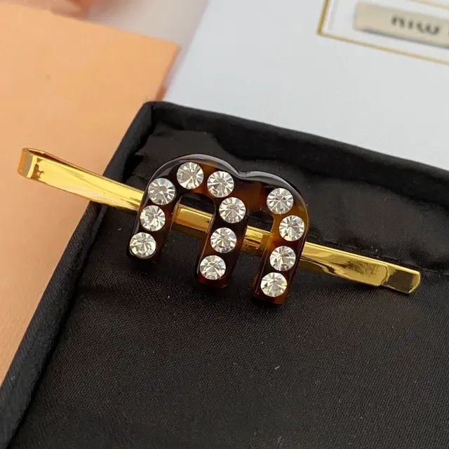 Tortoiseshell and Crystal Gold-Tone H-Motif Brooch 5