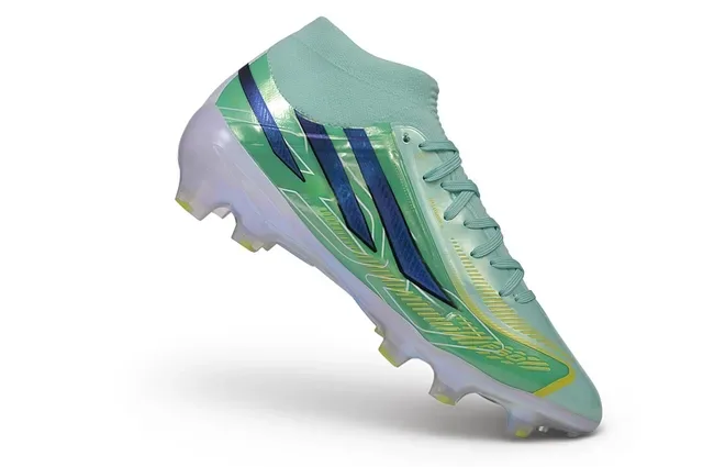 Translucent Mint Green Iridescent High-Cut Firm-Ground Soccer Shoes 2