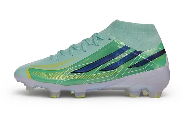Translucent Mint Green Iridescent High-Cut Firm-Ground Soccer Shoes 7