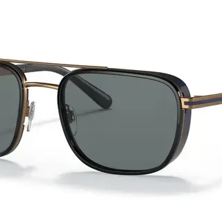Two-Tone Metal-Acetate Aviator-Style Sunglasses