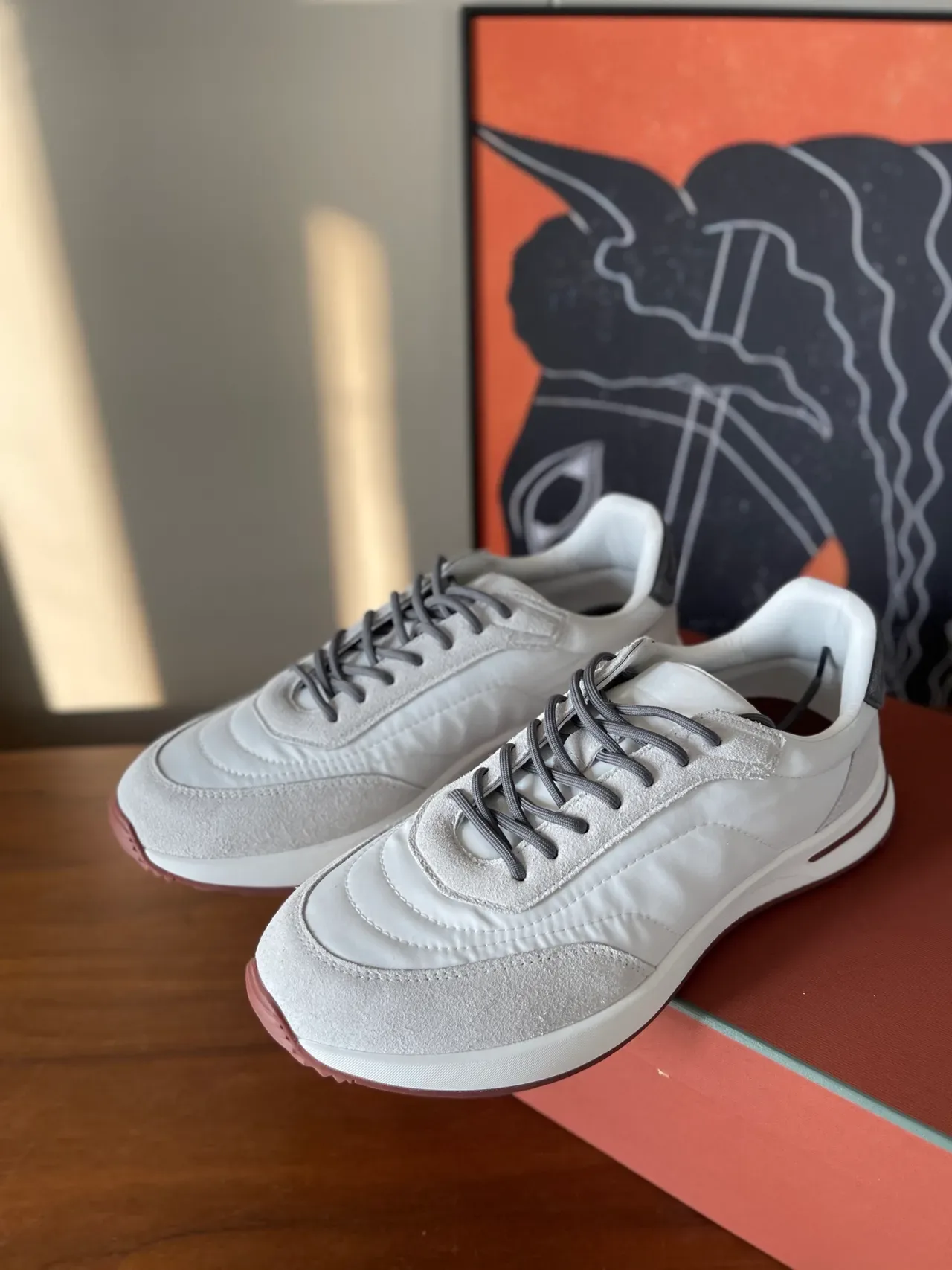 Tênis Lifestyle Branco e Cinza de Material Misto, Low-Top 4