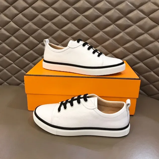 White Black Leather-Like Upper Contrast Laces Lifestyle Sneakers 7