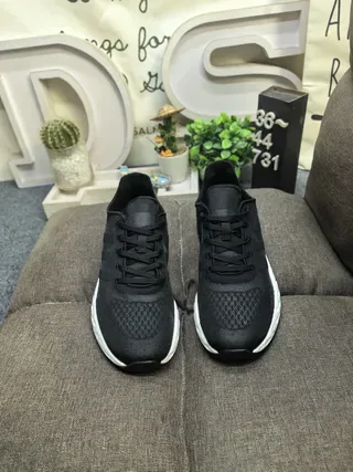 White Knit Upper Sculpted Midsole Lifestyle Sneakers 9