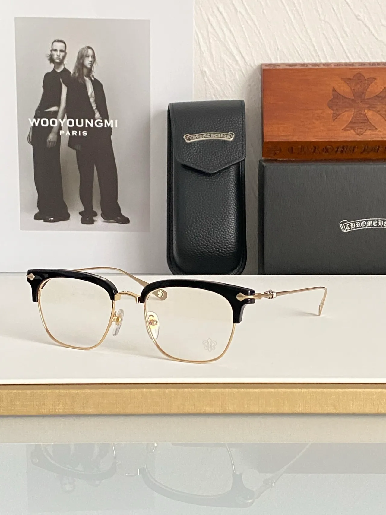 Gentle Monster Gafas ópticas de metal de doble tono 4