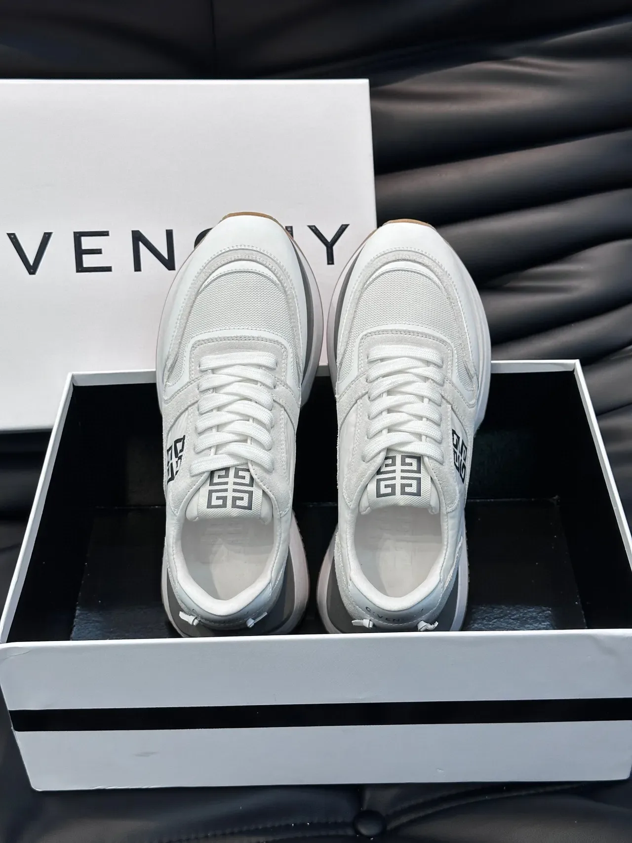 Givenchy City Sport White Mesh and Suede Lifestyle Sneakers 4