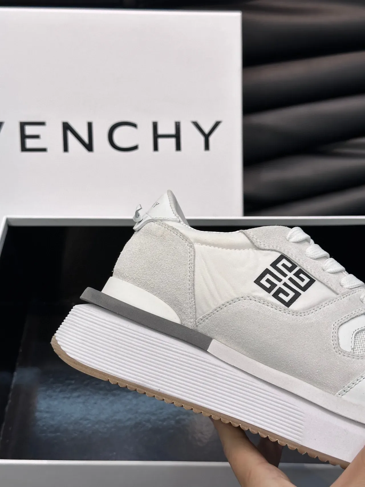 Givenchy City Sport White Mesh and Suede Lifestyle Sneakers 7