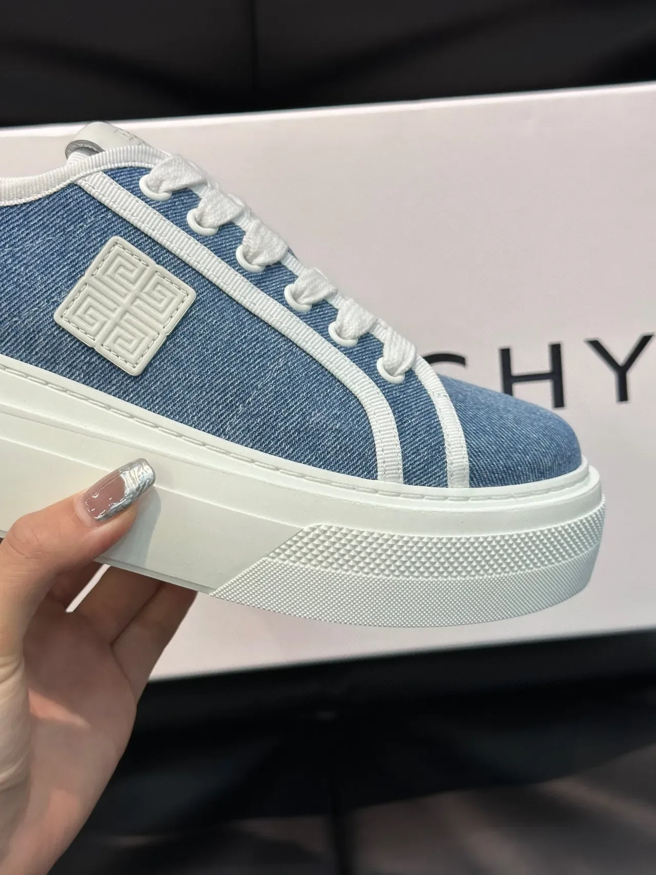 Givenchy Tênis Lifestyle Denim e Branco 6