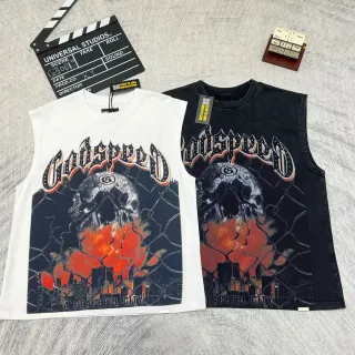 Godspeed A Peaceful City Graphic Sleeveless Vest Top