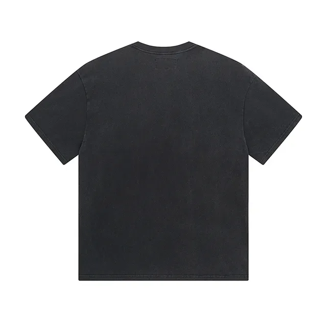 T-shirt noir Godspeed motif crâne glitch 2