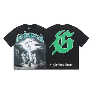 Godspeed Graphic-Print Crewneck Black T-Shirt