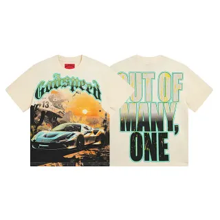 Godspeed Graphic Print Off-White Racing T-Shirt