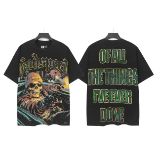 Godspeed Oversized Graphic Print Black T-Shirt