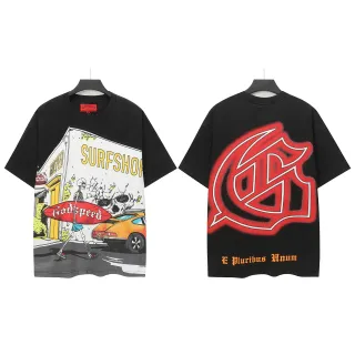 Godspeed Oversized Graphic Print Black T-Shirt