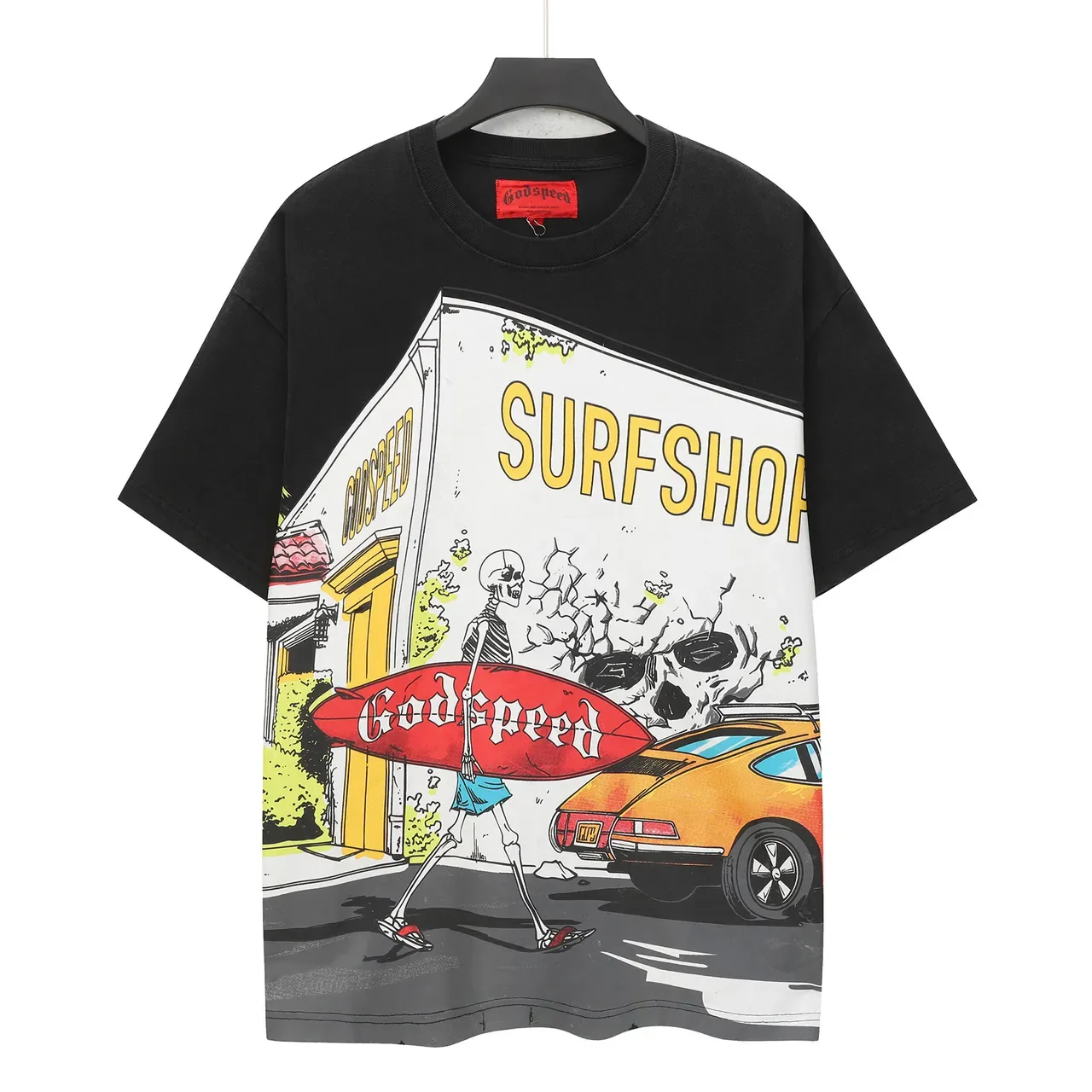 T-shirt Godspeed oversize noir à imprimé graphique 3