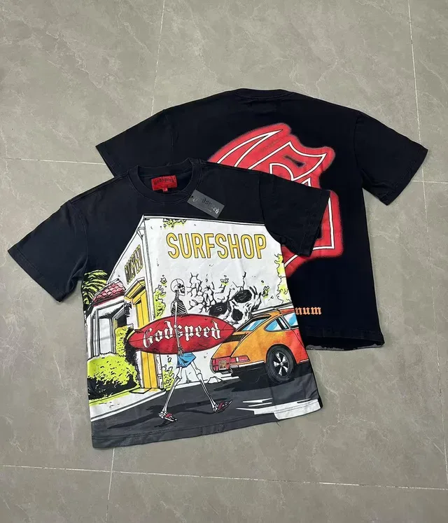 T-shirt Godspeed oversize noir à imprimé graphique 4