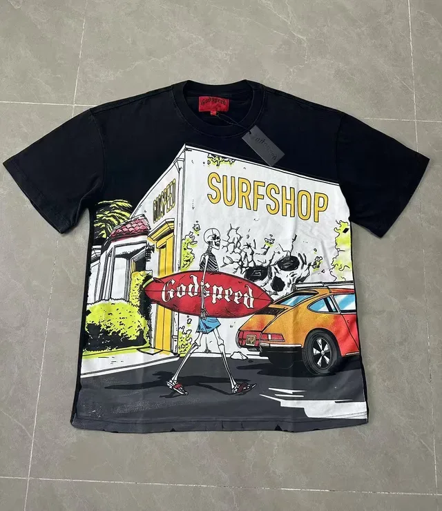 T-shirt Godspeed oversize noir à imprimé graphique 6