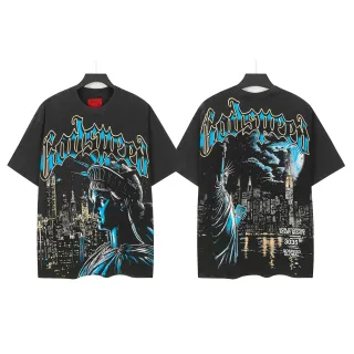 T-shirt oversize graphique Statue de la Liberté Godspeed