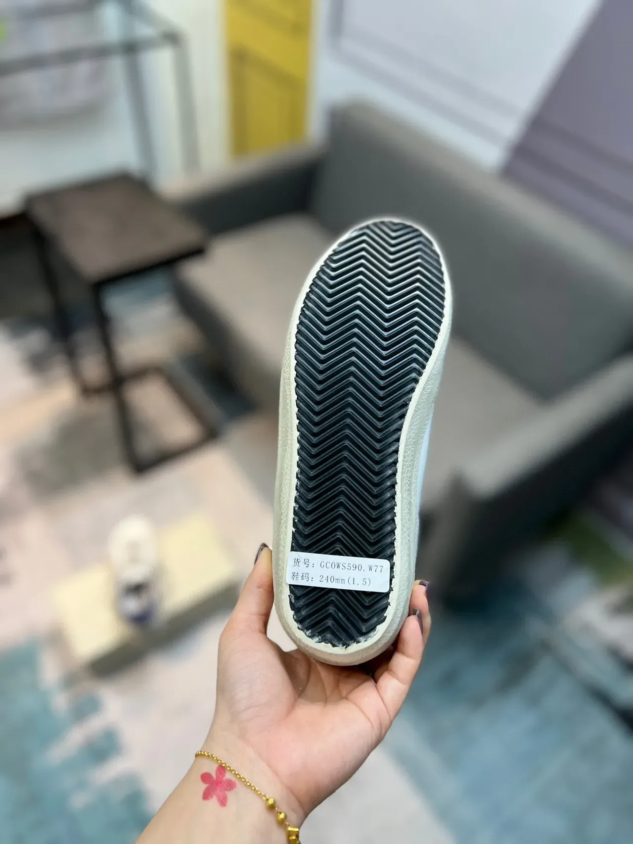 Golden Goose Super-Star أحذية رياضية لايف ستايل بيضاء زرقاء من جلد متضرر مع تطبيق معدني 8