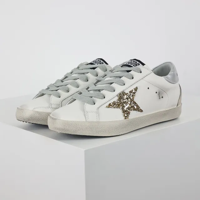 Golden Goose Superstar Tênis Lifestyle Estrela Distressed Branco Brilhante 2