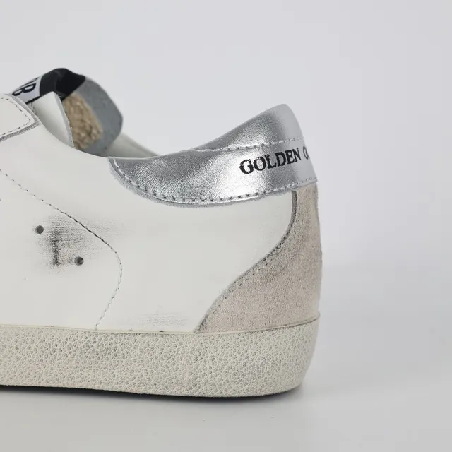 Golden Goose Superstar Tênis Lifestyle Estrela Distressed Branco Brilhante 4