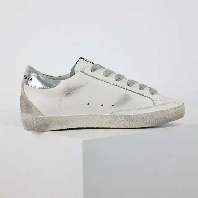 Golden Goose Superstar Tênis Lifestyle Estrela Distressed Branco Brilhante 7