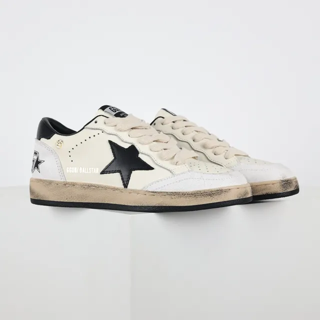 Golden Goose Superstar Off-White cuero desgastado zapatillas lifestyle 3