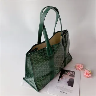 Goyard Saint-Louis Tote Bleu Marine Structure Toile Enduite Monogrammée Goyardine 6