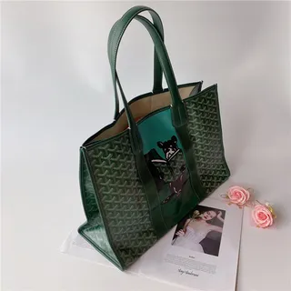 Goyard Saint-Louis Tote Bleu Marine Structure Toile Enduite Monogrammée Goyardine 7