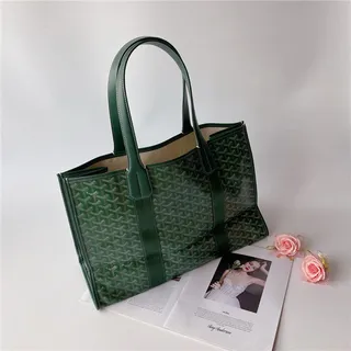 Goyard Saint-Louis Tote Bleu Marine Structure Toile Enduite Monogrammée Goyardine 9