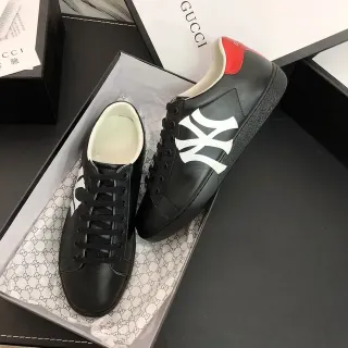 Gucci Ace New York Yankees Negro Blanco Rojo Zapatillas Lifestyle