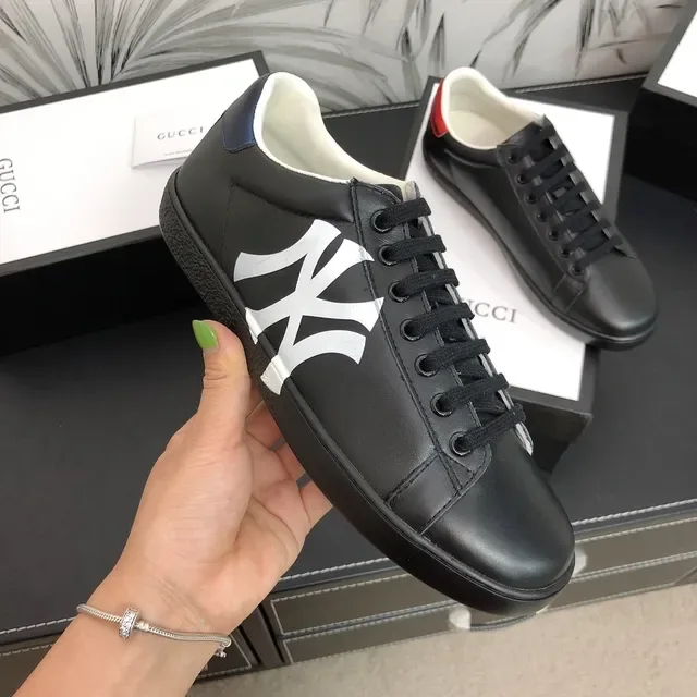 Gucci Ace New York Yankees Noir Blanc Rouge Chaussures Lifestyle 5