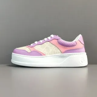 Gucci Ace Platform Lavender Pink Beige GG Monogram zapatillas lifestyle