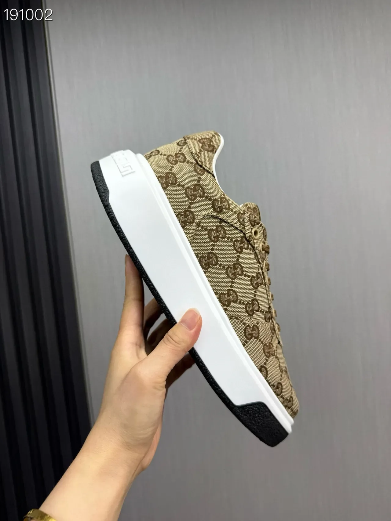 Gucci Beige Marron GG Supreme Monogram Toile Volumineux Semelle Plateforme Style de Vie Sneakers 4