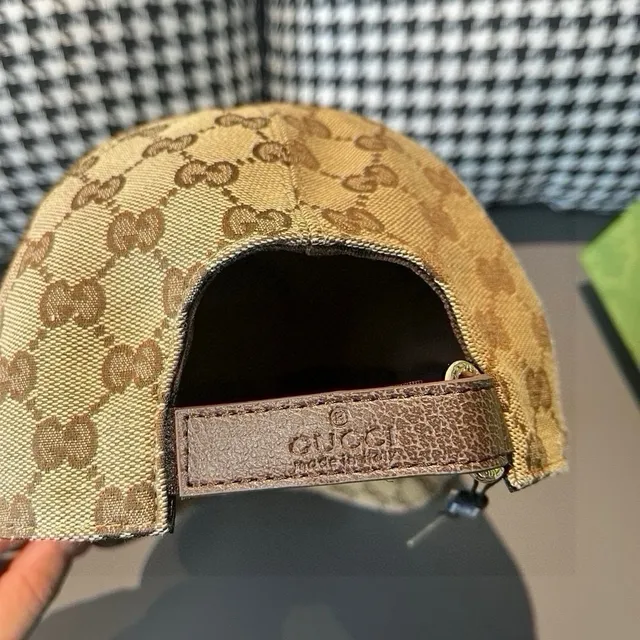 Gucci Noir Beige GG Monogramme Toile Circulaire Broderie Logo Patch Casquette de baseball 9
