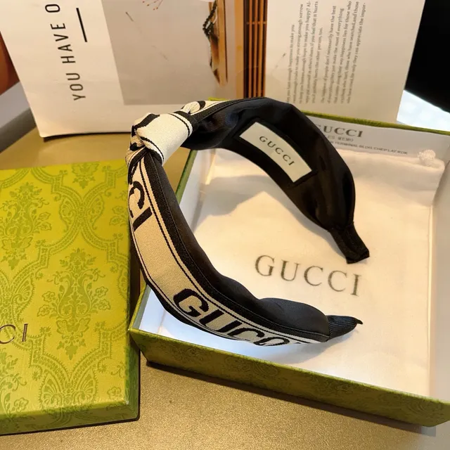 Gucci Preto Bege Nó Torcido Impressão Logo Faixa Tecida Boné 6