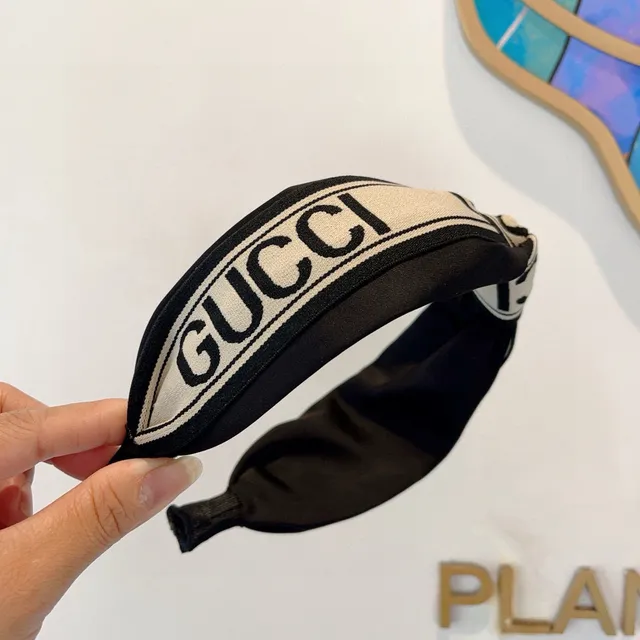 Gucci Preto Bege Nó Torcido Impressão Logo Faixa Tecida Boné 8