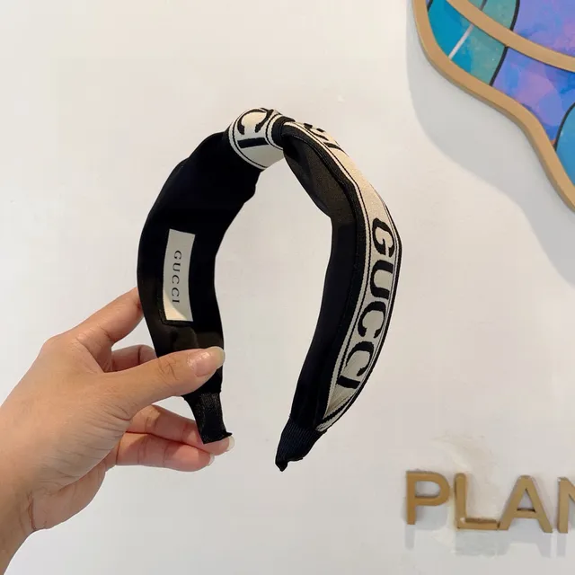 Gucci Preto Bege Nó Torcido Impressão Logo Faixa Tecida Boné 9