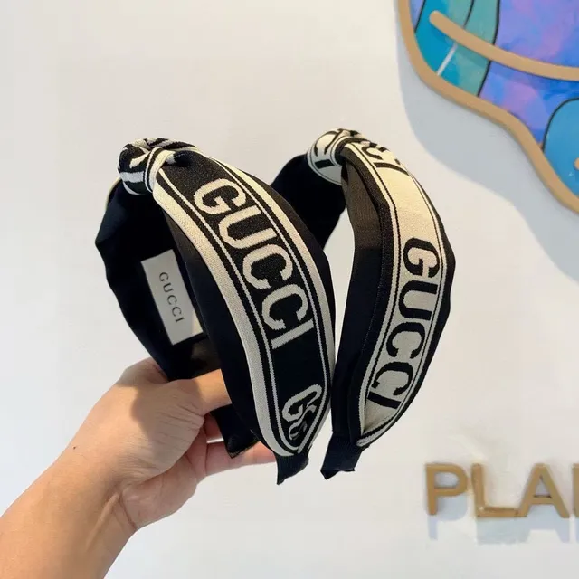 Gucci Preto Bege Nó Torcido Impressão Logo Faixa Tecida Boné 10