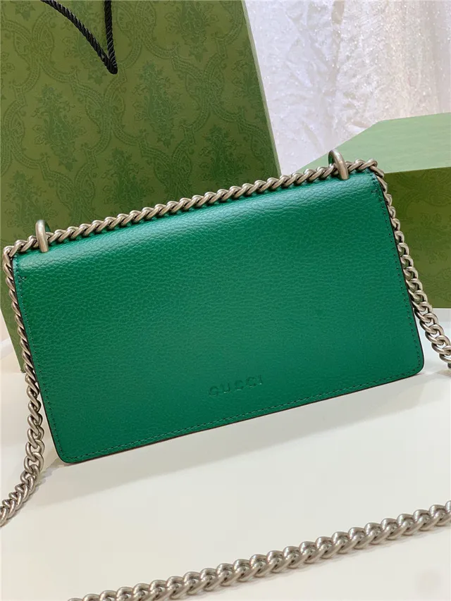 Gucci Dionysus White Pebbled Leather Blue Enamel Horsebit Chain Bag 18