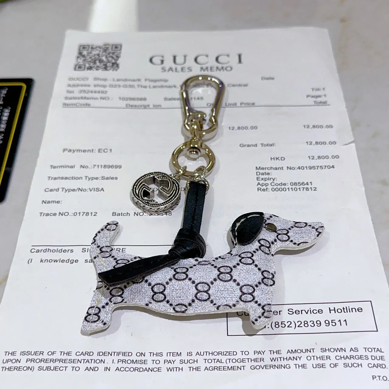 Gucci 狗狗魅力 白黑 GG Monogram 织物 斜挎包 3